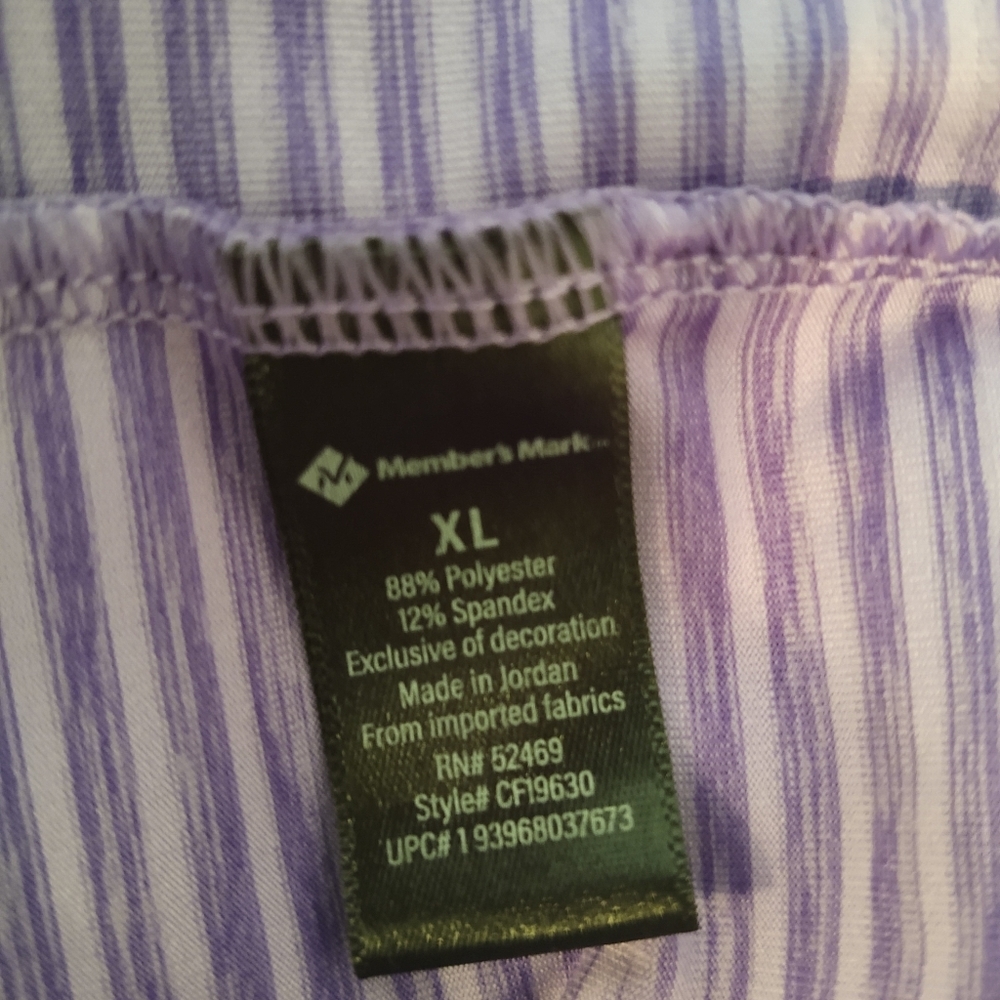 Members Mark Purple Stripped XL Polo! - Picture 6 of 8